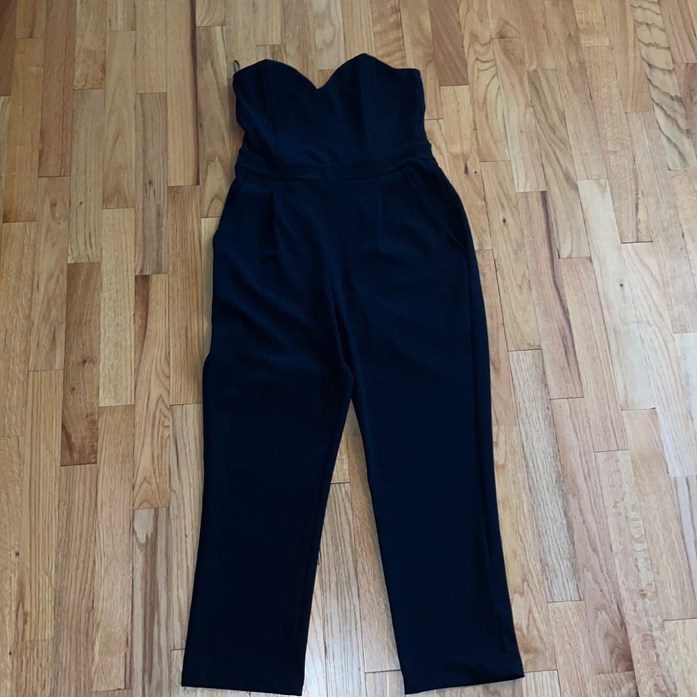 Black Express formal strapless jumpsuit